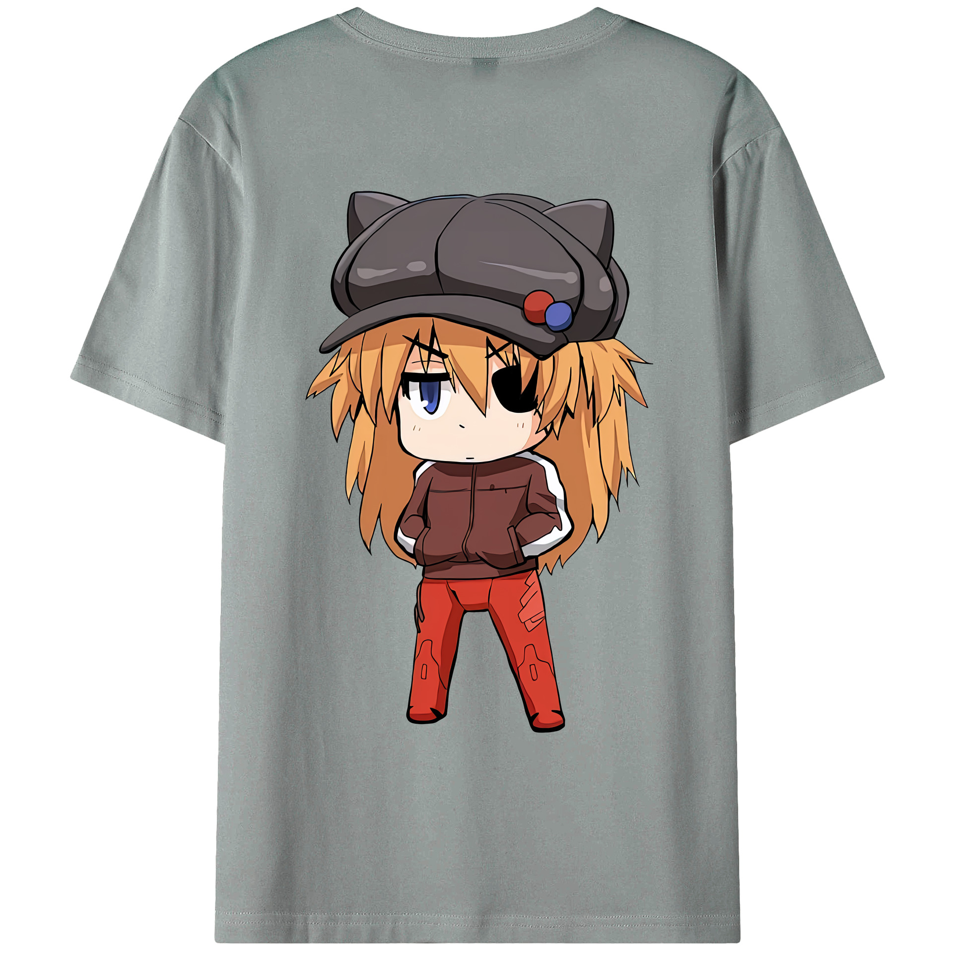 （画像用） EVA 新世紀エヴァンゲリオン 綿100％ メンズ半袖Tシャツ（バックプリント） 通気性